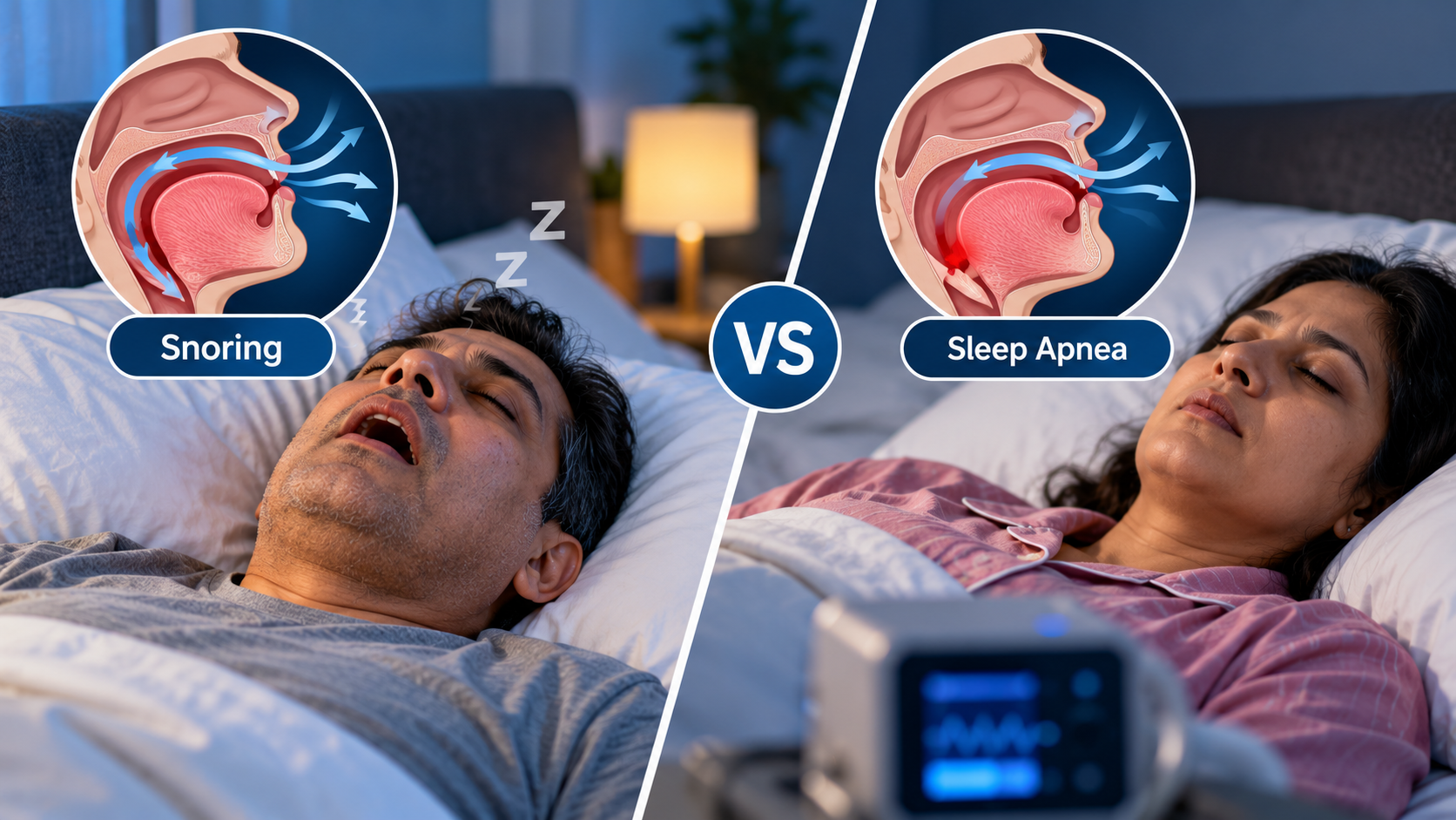 Snoring vs Sleep Apnea